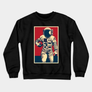 Astronaut Football Player Crewneck Sweatshirt